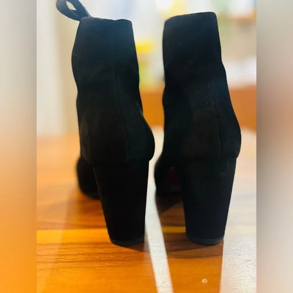 SOLD-NWT Chie Mihara Black Suede Lace-Up Cutout Heeled Booties – EU 36.5 - Picture 4 of 9